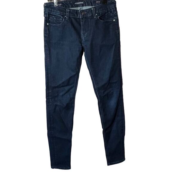 VIGOSS Chelsea Super Skinny Blue Denim Low Rise Jeans Stretch Comfort Sz 26/31 - Picture 1 of 10